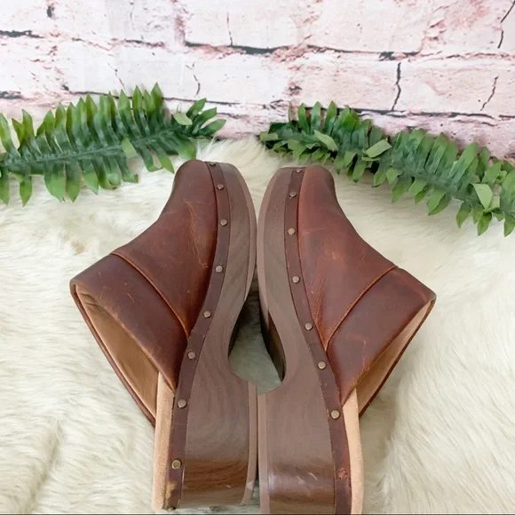 Vionic Kacie Brown Leather Clog Size 8 Wide - Picture 9 of 11